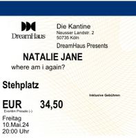 Natalie Jane Konzert Köln, 10.05.24 Nordrhein-Westfalen - Hürth Vorschau