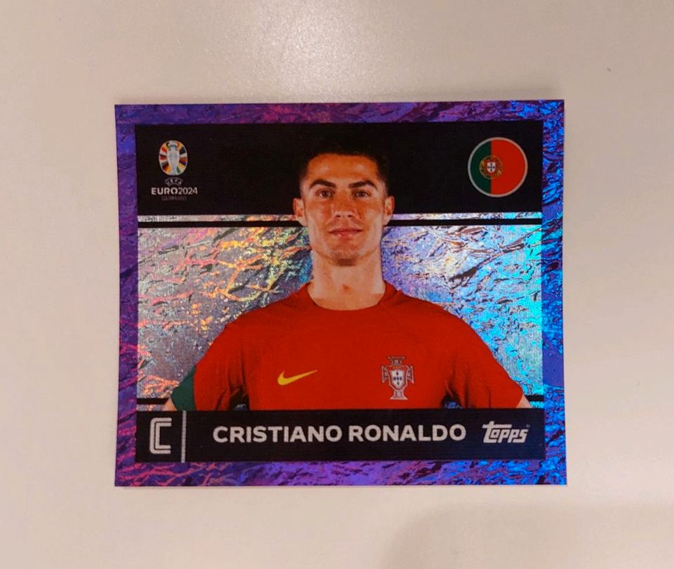 Ronaldo Topps Sticker 2024 | Lila Parallel Card | Versand  0.85€ in Mannheim