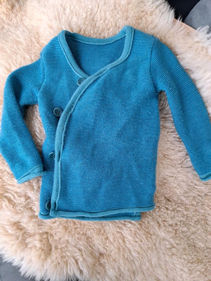 Disana Schlüttli Strickjacke Wolle Bio 74/80 Blau in Mülheim (Ruhr)