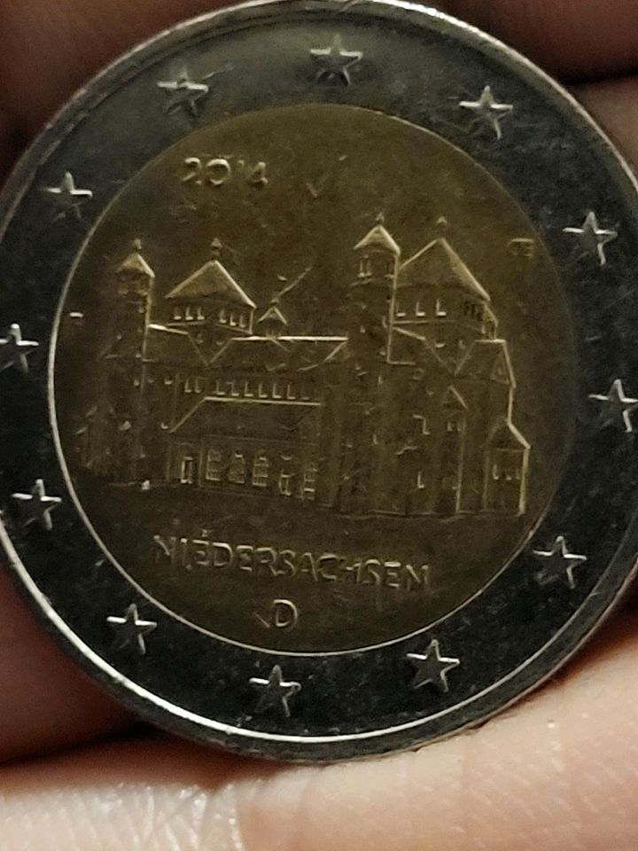 2 Euro Münze Niedersachsen 2014 mit Prägung D in Lemgo