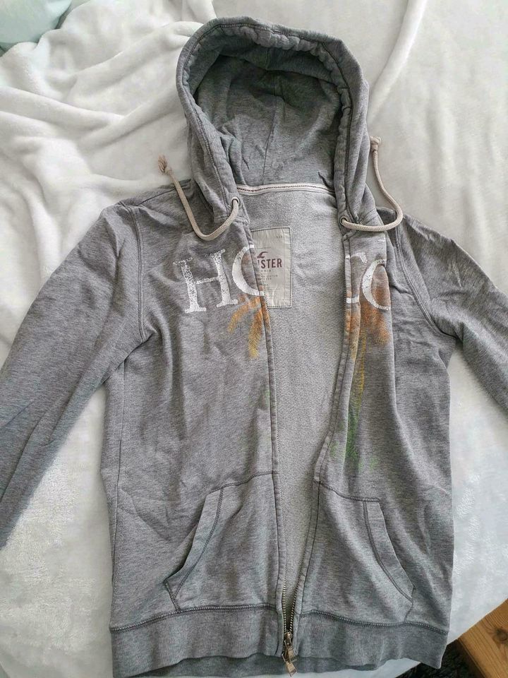 Hollister HCO Jacke Pullover Oberteil grau Hoodie in Stuttgart