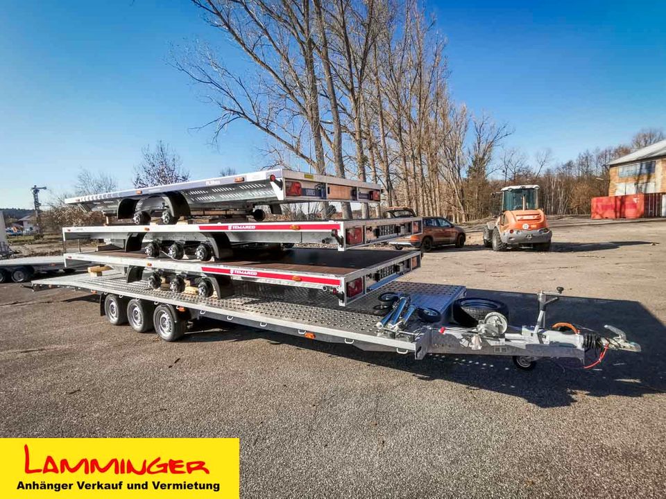 Fahrzeugtransporter 2er Autoanhänger 850 cm lang in Waging am See