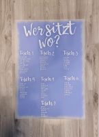 Acrylschild matt/milchig - Hochzeit/Feier Sitzplan, flieder Nordrhein-Westfalen - Leverkusen Vorschau