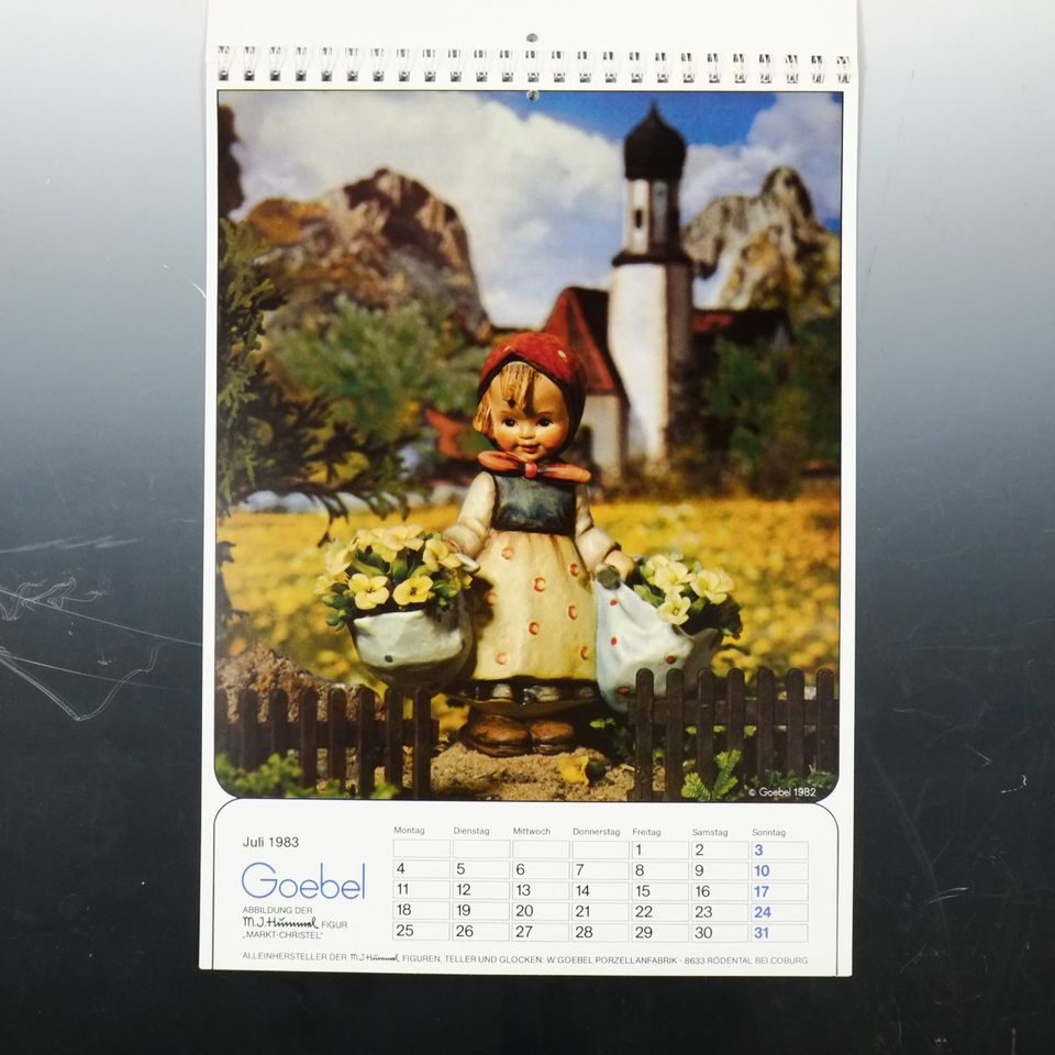 Alter Goebel Hummel Kalender 1983 Titelfigur "Hausmusik" in Engelsbrand