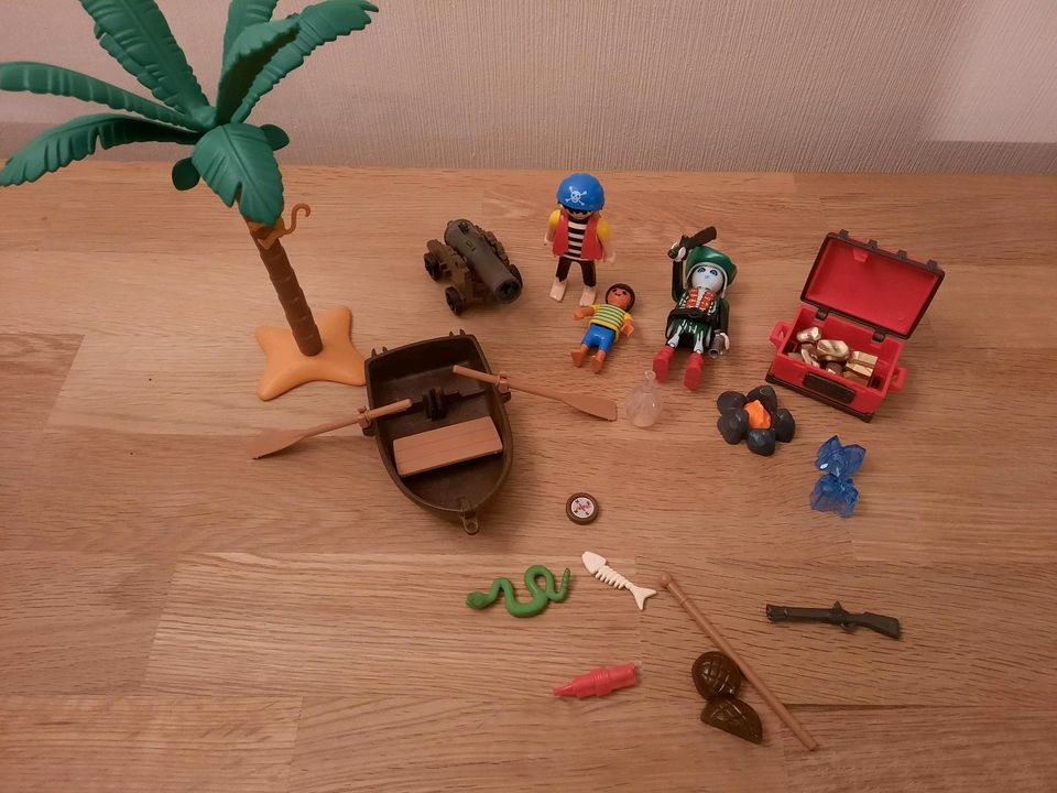 Playmobil Piraten Ruderboot Palme Zubehör in Marksuhl