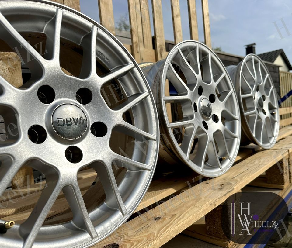 SELTEN ➡️ DBV Alufelgen 7x15 (breit) 5x112 ET35 Felgen TOP ZUSTAND ➡️ VW T4 Caddy Passat B5 / Audi A4 B6 B7 Mercedes C-Klasse W202 W203 A W169 SLK R170 E W210 W245 B W246 W176 Vaneo W414 Seat Skoda in Bünde