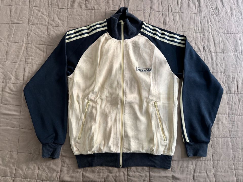 Adidas Original Velour Curderoy Jacke Gr S Dunkel Blau / Nature in München