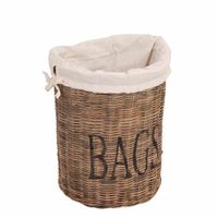 Rattan Aufbewahrungskorb Bags mit Stoffbeutel und Schriftzug Schleswig-Holstein - Heiligenstedten Vorschau