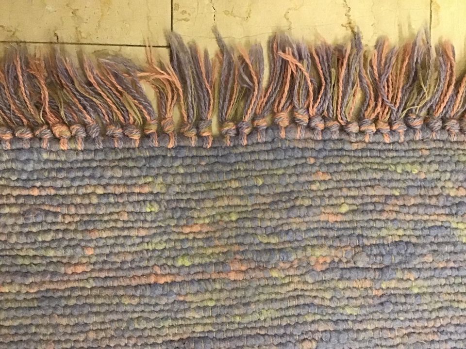 Teppich Handarbeit Wolle Öko selbst gewebt 180 x 80 in Oldenburg
