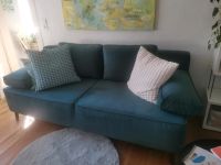 RESERVIERT! Sofa mit Schlaffunktion und Bettkasten petrolfarben Baden-Württemberg - Erbach Vorschau