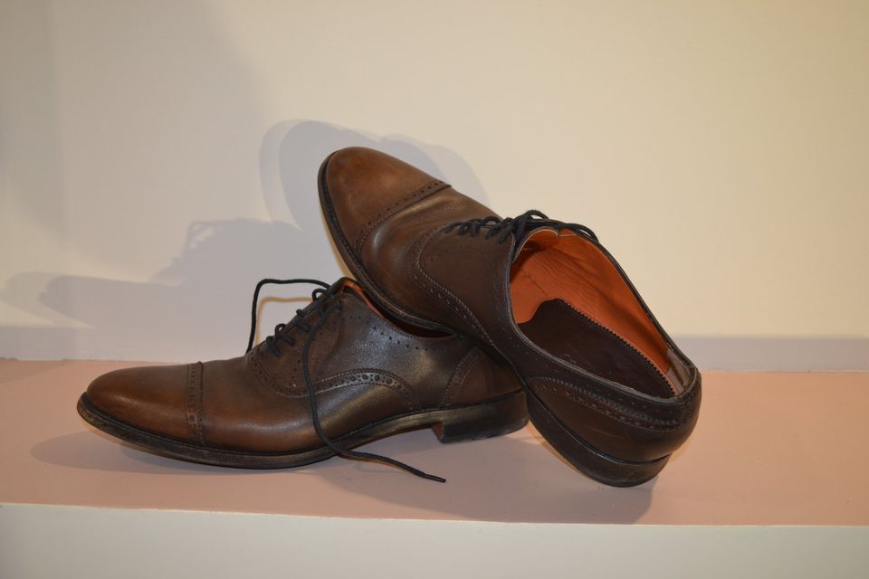 Santoni Herren Goodyear Leder Schuhe / Größe - EU45 in Buchholz in der Nordheide