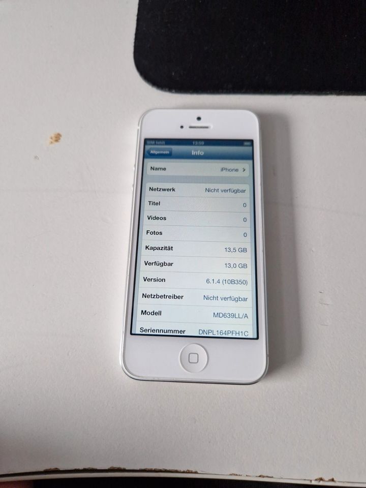 iPhone 5 16GB mit iOS 6.1.4 in Wolfsburg