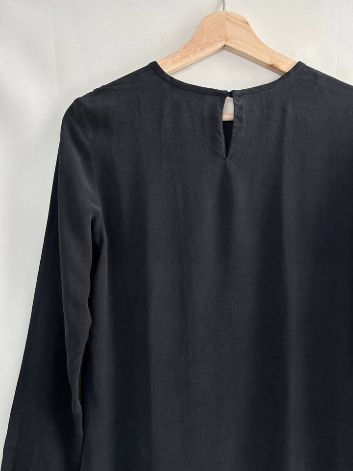 COS black 100% silk Seide blouse tunic schwarze Seidenbluse in Löcknitz