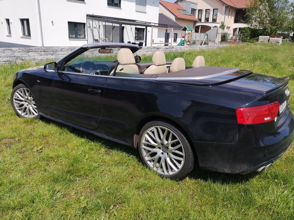 Audi A5 Cabrio quattro Leder EURO 6 schwarz 2016 100000km 19Zoll in Brunnen