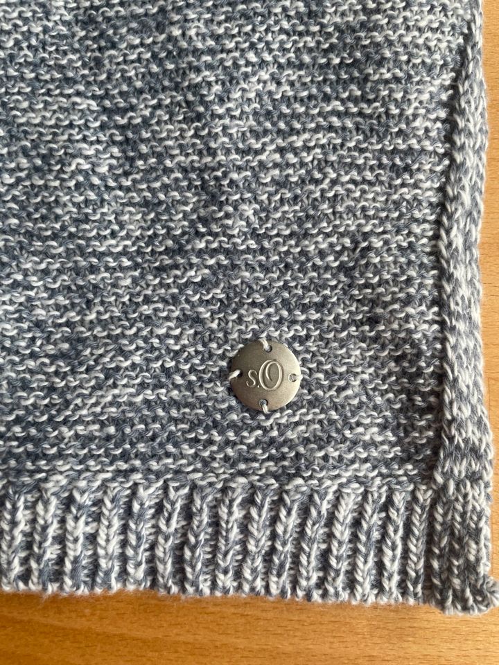 Cardigan s.Oliver, Strickjacke lang, blau/grau/weiß, 164 in Cleebronn