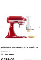 KitchenAid RÖHRENNUDELVORSATZ – 6 EINSÄTZE Bayern - Ainring Vorschau