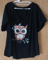 KurzarmShirt schwarz bedruckt, Eule 3xl Mecklenburg-Vorpommern - Bergen auf Rügen Vorschau