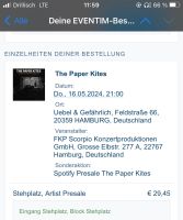 1 Ticket für Paper Kites Konzert in Hamburg am 16.05. Eimsbüttel - Hamburg Harvestehude Vorschau