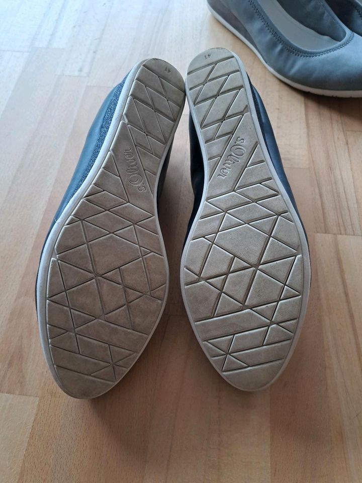 S. Oliver Keilpums Schuhe Gr. 41 in grau und blau, Preis je Paar in Blaustein