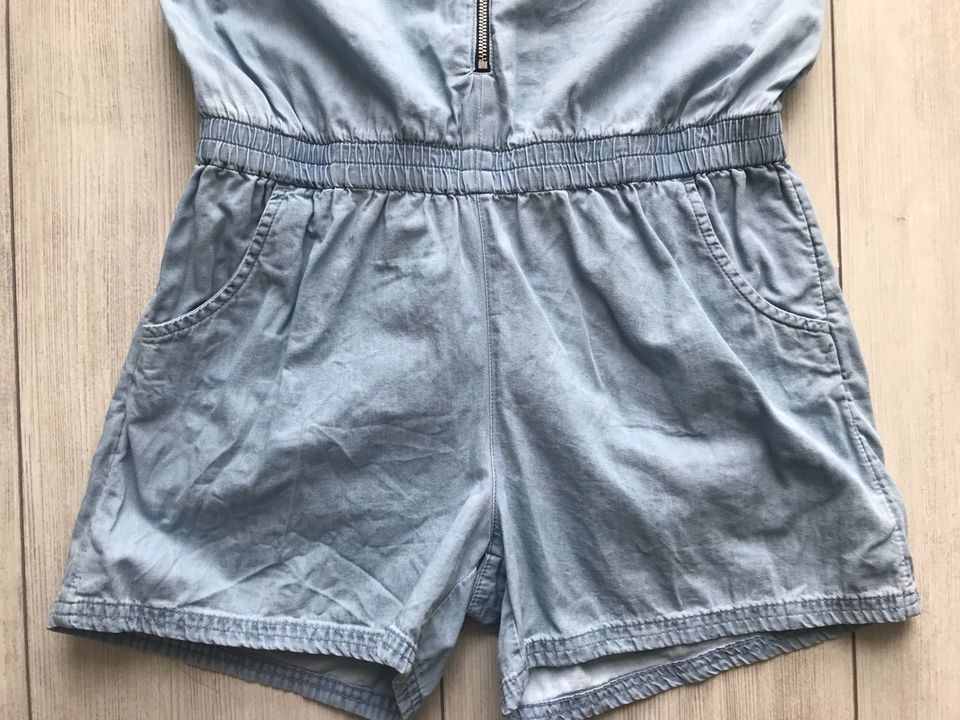 Tchibo Kurzer Sommer-Jumpsuit Jeans Gr. 146/152 in Kürten