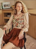 Neue Langarm-Bluse mit Blumenmuster Cider, Cottage Core, Vintage Nordrhein-Westfalen - Erwitte Vorschau