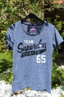 Cooles SUPERDRY T-Shirt Blau mit Pailletten Gr L XL 38 40 Bayern - Bad Tölz Vorschau