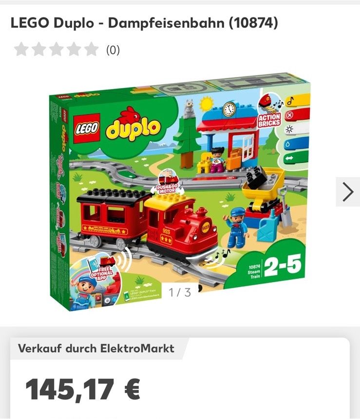 Lego Duplo Dampfeisenbahn in Selters