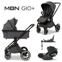 Moon GIO+ - 4in1 Kinderwagen-Set - Anthrazit - inkl. Babywanne + Sportsitz + Cybex Cloud T i-Size + Base T + XXL-Zubehörpaket - NEU Hessen - Fulda Vorschau