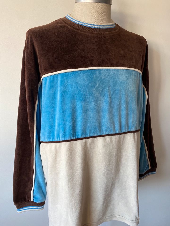 Vintage Samt Pullover Nicki Velours Pulli Oberteil Shirt Antik Ra in Pulheim