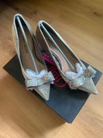 Pumps mit Pfennigabsatz, Samt mit Glitzerschleife, Buffalo, Gr.39 Nordrhein-Westfalen - Solingen Vorschau