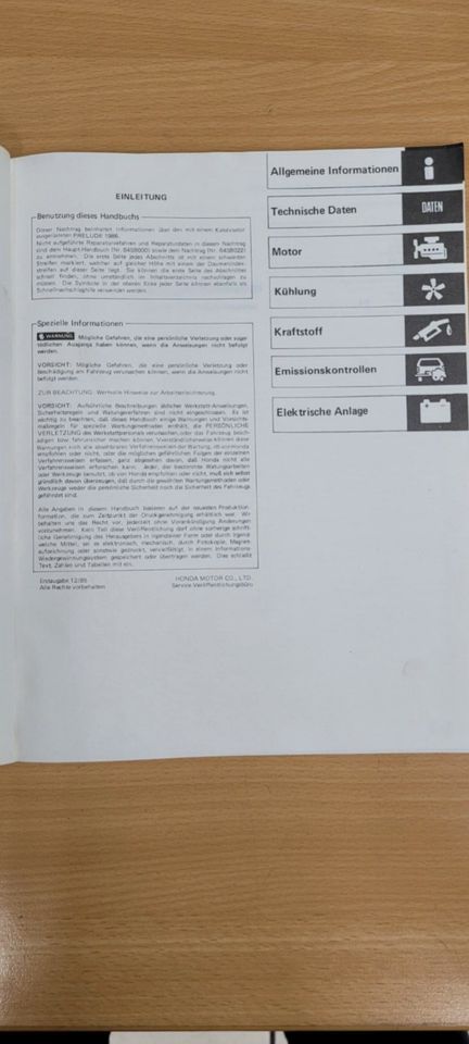 Verk. gebrauchte orig. Werkstatt Handbücher Honda Prelude, Teil 2 in Kitzingen