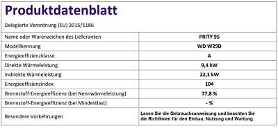 Wasserführender Kaminofen PRITY WD W29 D, graphite - 31,5 kW in Bernsdorf