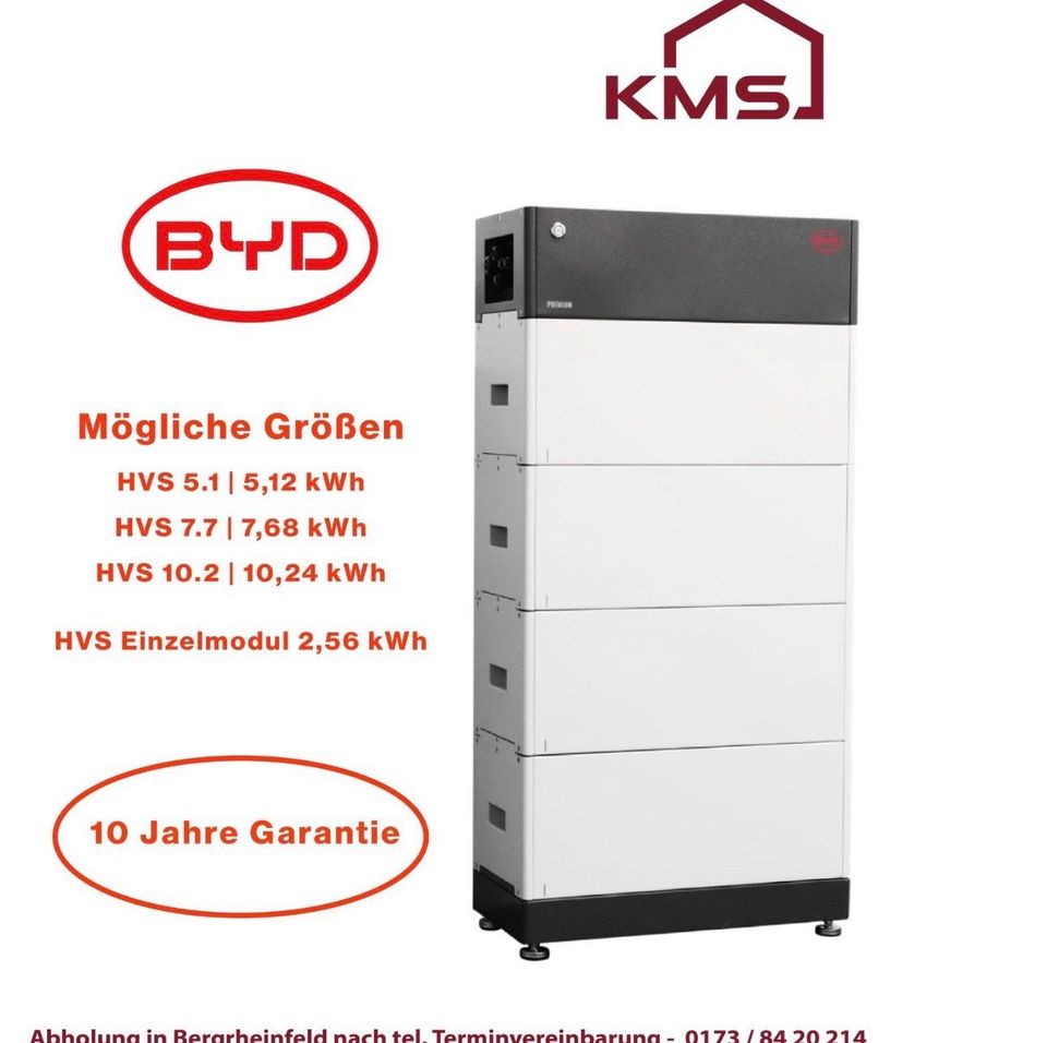 Aktion  BYD HVS 10.2 Batteriespeicher 10,24 kWh in Bergrheinfeld