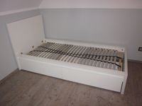 Ikea MALM Bettgestell Bett hoch mit 2 Schubkästen 90x200 cm Weiß Sachsen - Geithain Vorschau