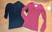 Shirt langarm H&M Flashligt Gr. 34 XS Knopfleiste blau pink Pulli Hessen - Gladenbach Vorschau