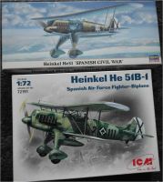 Bausatz 1:72 2 x Heinkel He-51 - Hasegawa und ICM Nordrhein-Westfalen - Langenfeld Vorschau