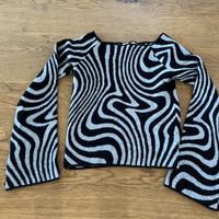 Subdued Pullover M 38 schwarz grau Off shoulder München - Maxvorstadt Vorschau