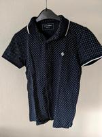 Tom Tailor Polo Shirt dunkelblau weiß gemustert Größe S Kragen Sachsen-Anhalt - Halle Vorschau