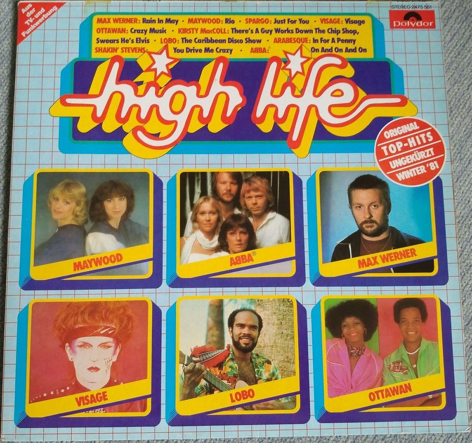 LP High Life Winter 81 Abba Shakin´Stevens Jean-Michel Jarre Rio in Kamen