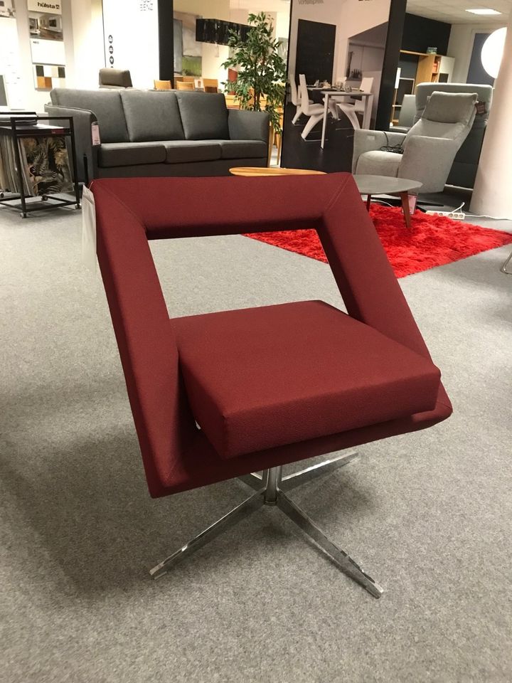 Design-Sessel Modell GRID-DESIGN, Stoff, Farbe rot, NEU! in Kornwestheim