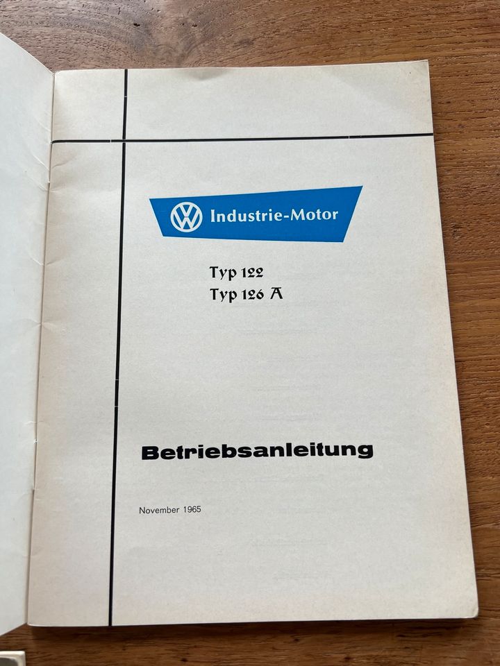 VW Industrie-Motor 1962/1965 Betriebsanleitung und ET-Katalog in Wiesbaden