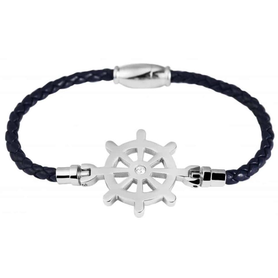 Exklusives Geflochtenes Armband aus Echtleder & Edelstahl, Schwar in Sankelmark