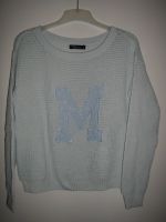 Strick Pullover rauchblau mit Message Print Gr. S Bielefeld - Stieghorst Vorschau