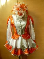 orange weiß Funkenmariechen Kostüm Mariechen Gardekleid Thüringen - Themar Vorschau