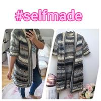 ❤ Handmade ❤ Grobstrick lange Strickjacke warm Lochmuster Kragen Hessen - Solms Vorschau