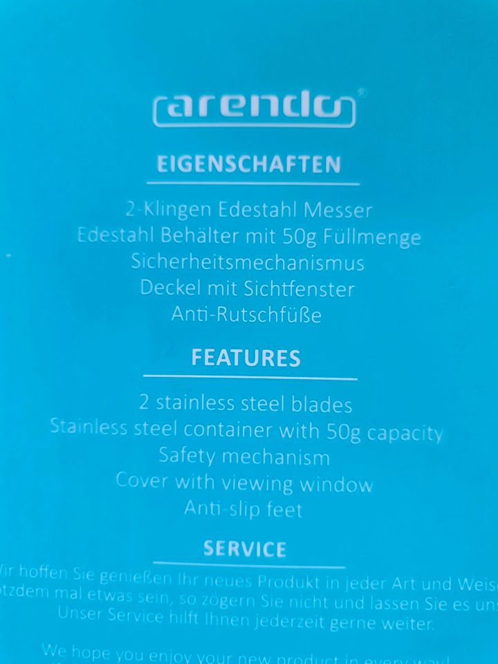 Kaffeemühle arendo mosa  Neu in Düsseldorf