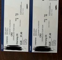 2x CRO Tickets HANNOVER Sitzplätze Nordrhein-Westfalen - Steinhagen Vorschau