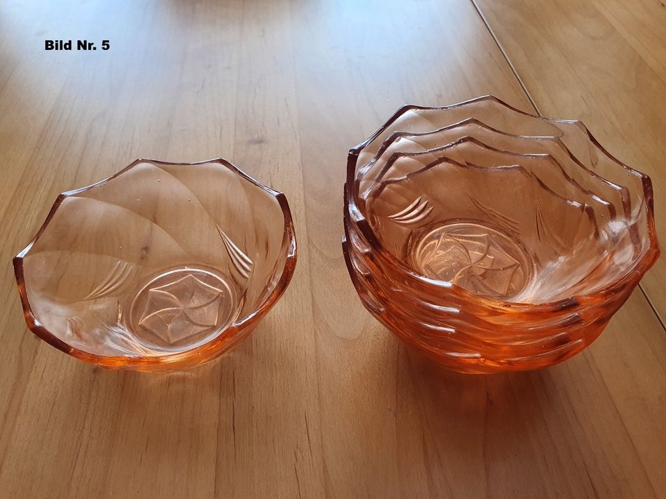 ART DECO - Rosalinglas – Glas rosa - Pressglas in Steyerberg