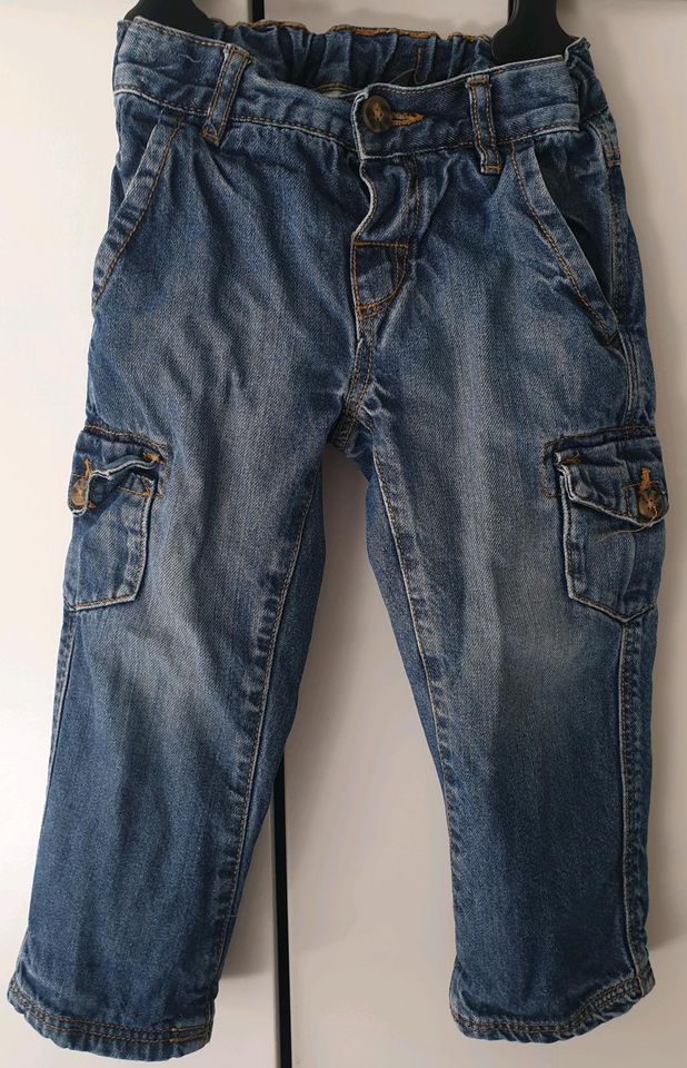 H&M gefütterte Cargo Jeans Gr. 92 in Greifswald