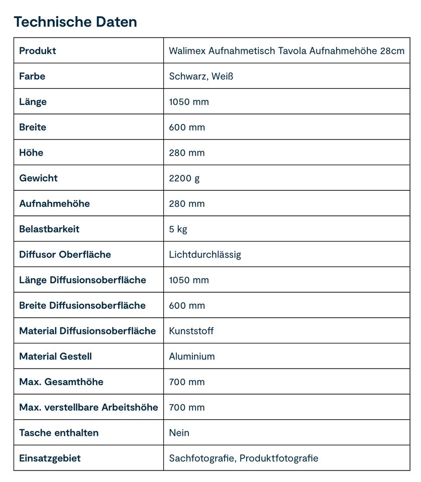 Walimex 3er Set Daylights, 3x 25 W + Aufnahmetisch in München